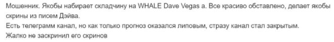 Отзывы пользователей о проекте по складчинам Dave Vegas