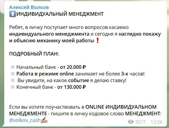 Алексей Волков: заработок на ставках