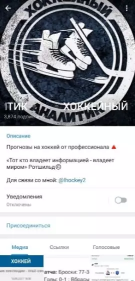 Телеграмм Хоккейный аналитик