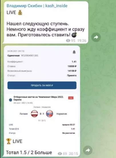 Цены каппера Владимир Скибин