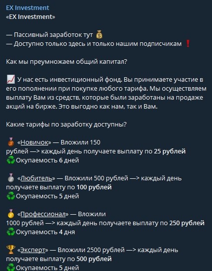 Как работает инвестиционный фонд Eternity Investment