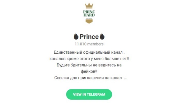 Телеграмм BUGA (ранее - Prince)