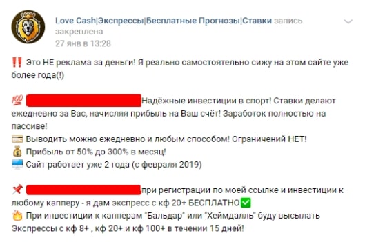 Love Cash про инвестиции в спорт