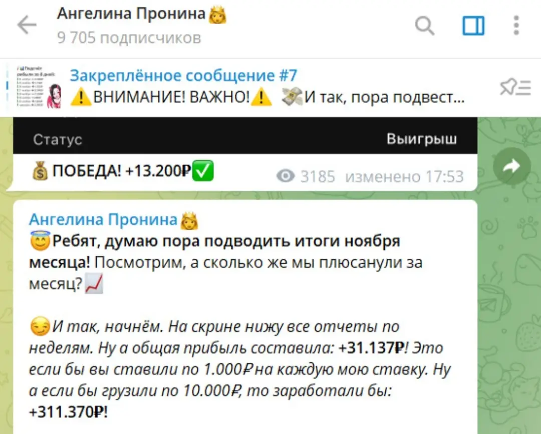 Ангелина Пронина телеграм
