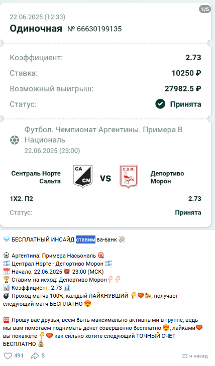 Договорные матчи Profitbet каппер
