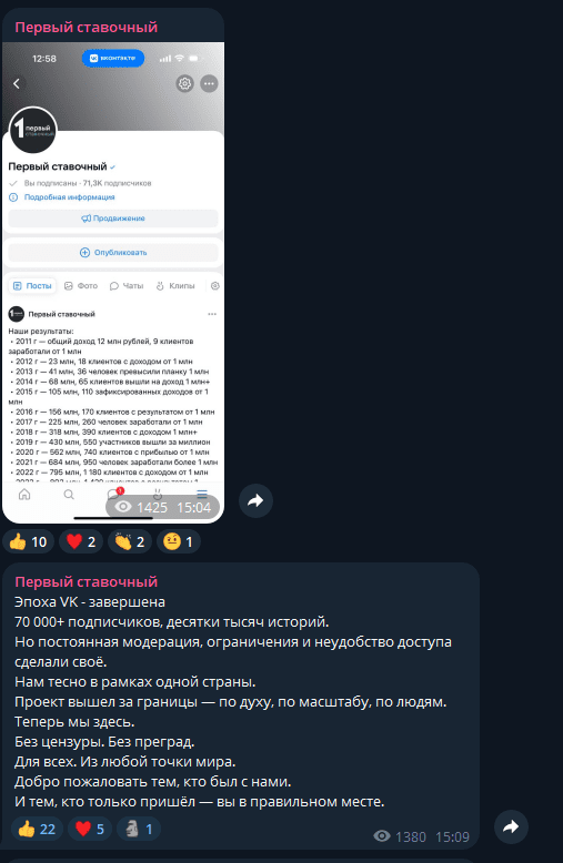 отзывы Первый ставочный