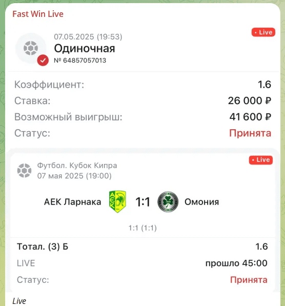 Fast Win Live каппер