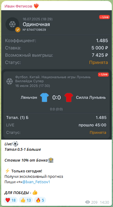 Николай Герасимов Телеграмм каппер